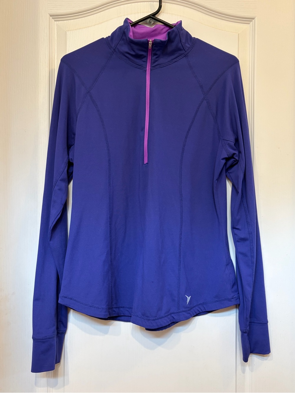 Old Navy Purple Quarter-Zip Performance Pullover with Pink Trim
